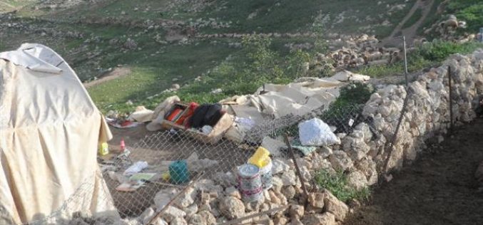 Israeli Occupation Forces demolish Khirbet Tana for the third time in row