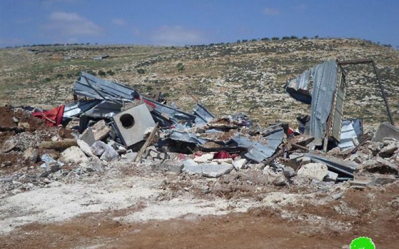 الاحتلال الإسرائيلي يهدم مساكن وبركسات زراعية شرق قرية رامون