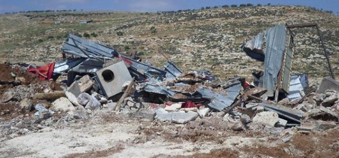 Israeli Occupation Forces demolish residential and agricultural structures in Ramallah