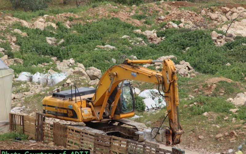 Israeli bulldozers demolished structures in Beit Sahour town