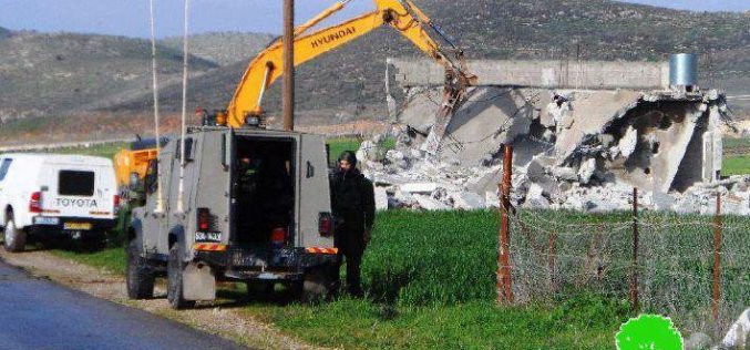 Unprecedented vicious attack on Palestinian construction in East Jerusalem and West Bank <br>
Demolition of 523 residences and structures since the beginning of 2016