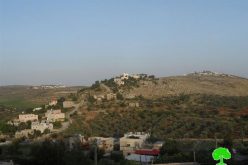 الاحتلال يصدر إخطاراً عسكرياً بتمديد سريان مصادرة 3 دونم من أراضي من قرية جالود بهدف شق طريق استيطاني