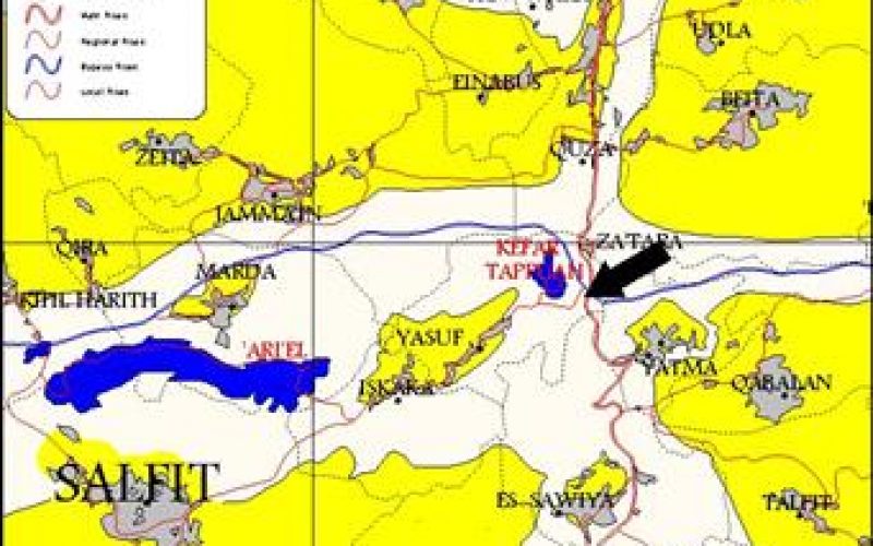 The Expansion of Tapuah settlement Established on the Land of Yasuf Village – Salfit Governorate