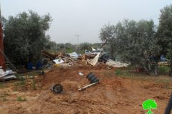 Israeli Occupation Forces demolish a park and confiscate two water tanks in Qalqiliya governorate