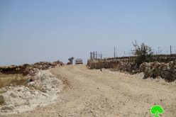 جيش الاحتلال الاسرائيلي يمنع شق طريق زراعي في بلدة عقربا بمحافظة نابلس