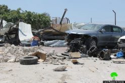 Israeli Occupation Forces demolish a car maintenance workshop in  Jerusalem town of Anata