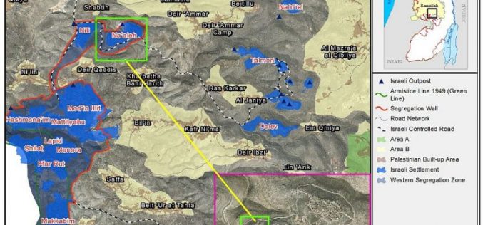 The settlement of Na’aleh expands on lands of Deir Qiddis