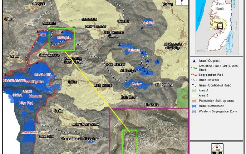 The settlement of Na’aleh expands on lands of Deir Qiddis