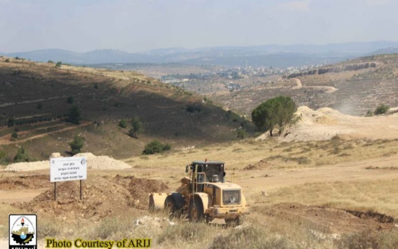 Expanding the Illegal Israeli settlement of  Neve Daniyel Israeli Authorities started the construction of the “Mekor Haim” religious Institute campus
