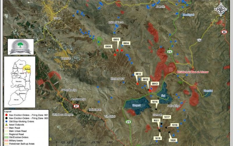 Israeli Occupation Forces evict 54 Palestinian families to conduct military trainings in northern Palestinian Jordan Valley