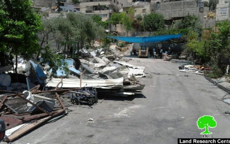 Demolition campaign on structures of the Jerusalem towns of Silwan and Beit Hanina