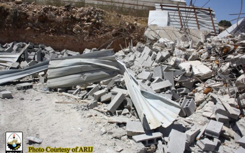 Dramatic demolition campaign targeted structures and houses in Bethlehem Governorate
