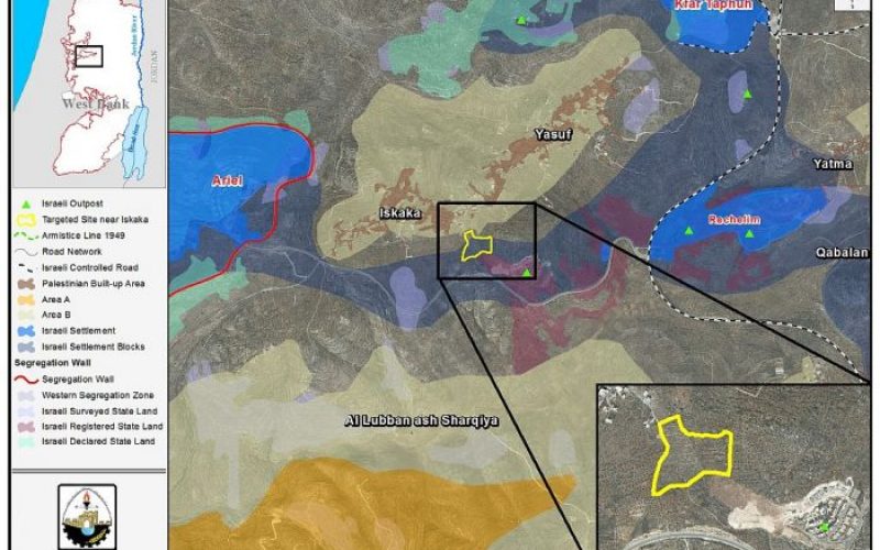 Nofei Nehmia outpost expands on lands of Iskaka village in Salfit Governorate