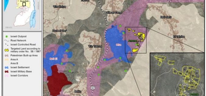 “Israeli Outposts’ Reallocation Game”  New Israeli Manipulation to Legalize the illegal Outpost of Amona North of Ramallah Governorate