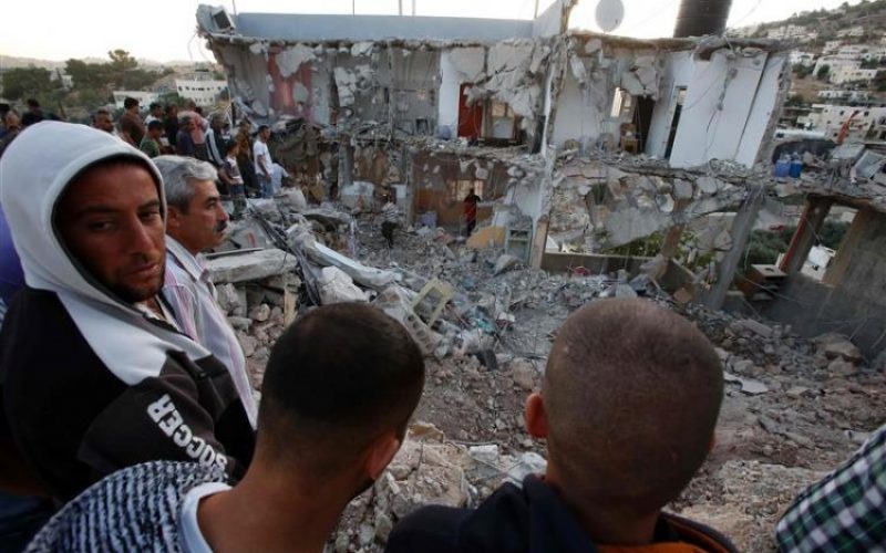 Israeli Occupation Forces demolish a building on security claims