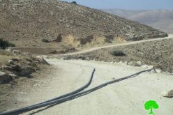 الاحتلال الإسرائيلي يدمر خط المياه الناقل في خربة يرزا