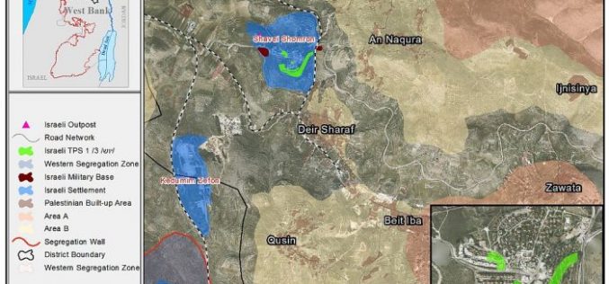 Expansion to take place in Shavei Shomron settlement in Nablus Governorate