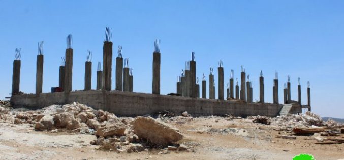 Stop-Work order on agricultural structure in the Hebron town of Yatta