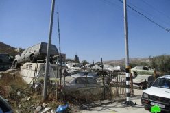 Israeli Occupation Forces demolish a store for car parts in Nablus