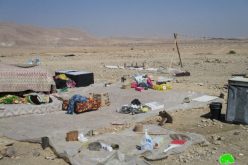 Israeli Occupation Forces demolish Al-Mu’arrajat Bedouin community for the fourth time in 2016