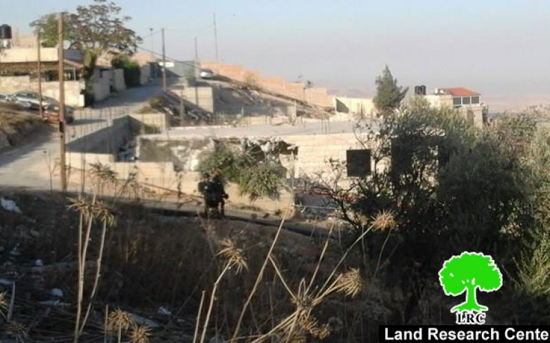 Israeli Occupation Forces demolish structures in the Jerusalem village of AL-Isawiya