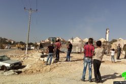 Israeli Occupation Forces demolish a social center and residence in Hebron town of Yatta