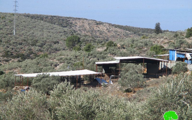 Stop-work orders on agricultural barracks in the Salfit town of Deir Istiya