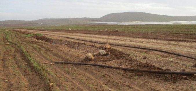 Israeli Occupation Forces demolish water supply line in Palestinian Jordan Valley