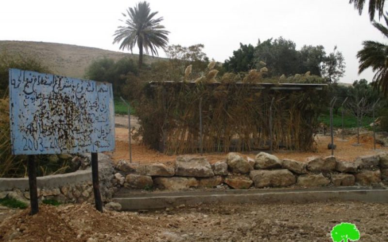 Stop-work order on Al-Himmeh spring rehabilitation works in the Palestinian Jordan Valley