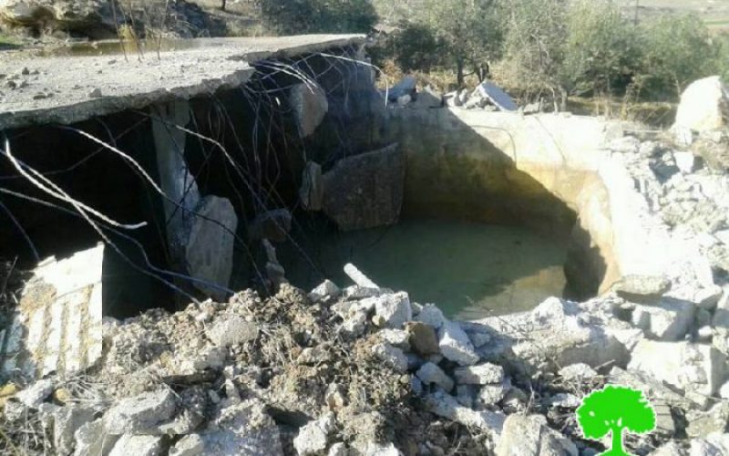 Israeli Occupation Forces demolish agricultural structures in the Hebron town of Idhna