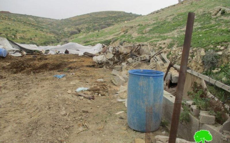 Israeli Occupation Forces demolish agricultural structure east of Tubas governorate