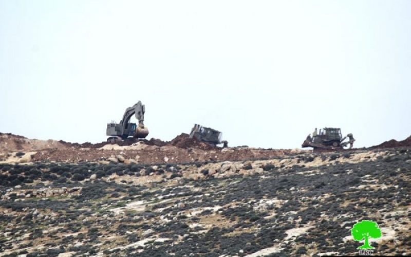 Israeli occupation dozers ravage lands in Hebron town of Sa’ir