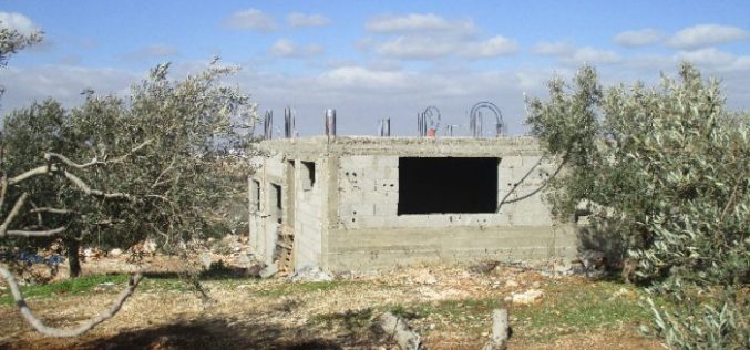 Israeli Occupation Forces notify residences of stop-work in the Salfit town of Kfar Ad-Dik