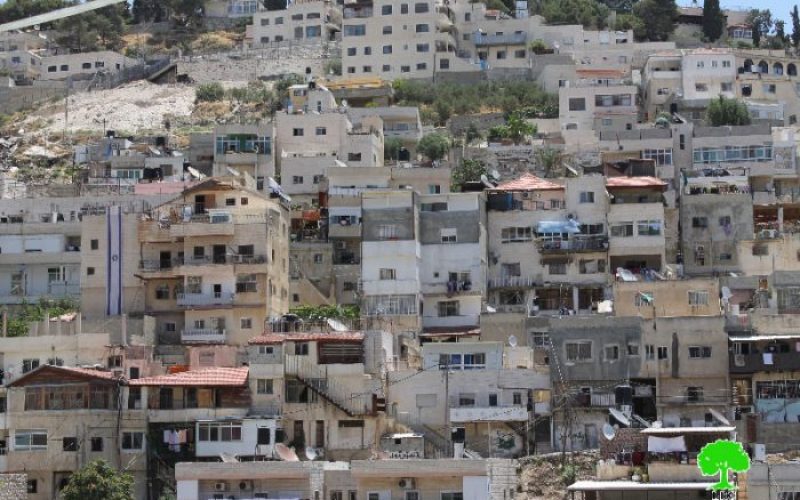 Leaking a Palestinian building for a settlement association in Silwan neighborhood in Jerusalem