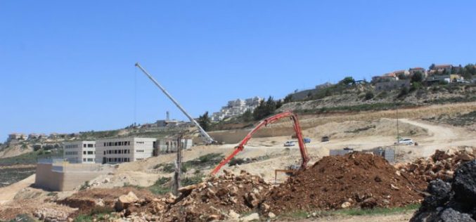 Israeli Occupation Forces close a main road east Nahhalin village in Bethlehem