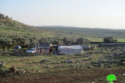 إخطارات بهدم خيام وبركسات زراعية شمال غرب قرية رنتيس
