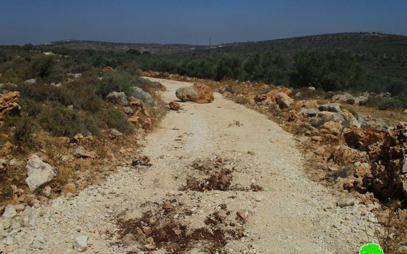 إغلاق الطريق الزراعي الرابط بين بلدة قراوة بني حسان ومنطقة واد قانا