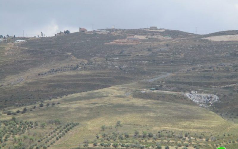 New Israeli landfill on lands of Burin village in Nablus governorate
