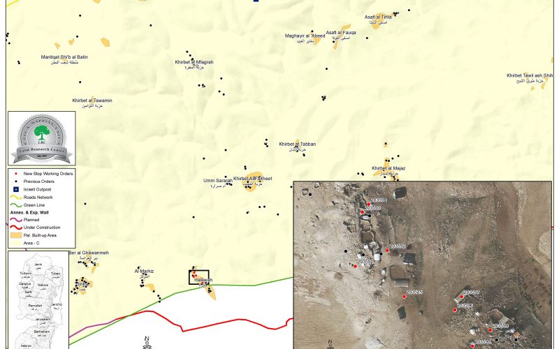 Stop-work orders on residences and structures in the Hebron area of Masafer Yatta