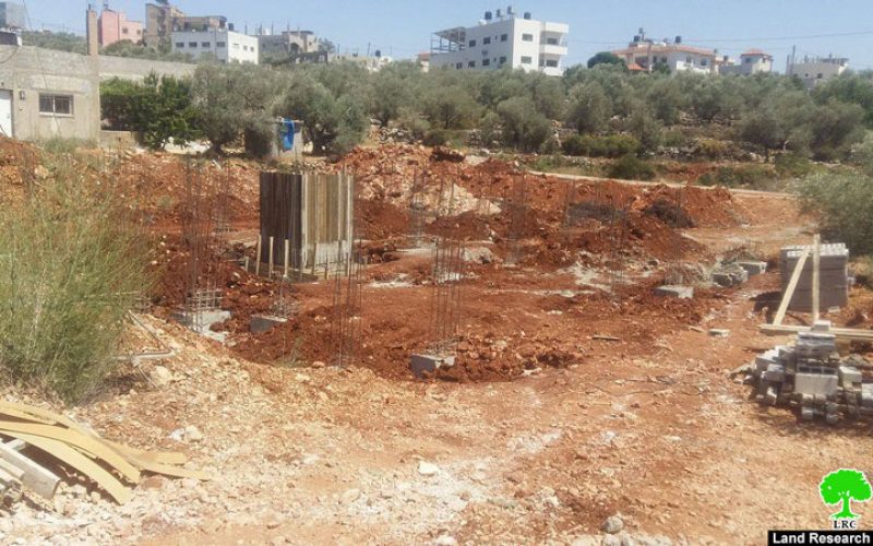 Israeli Occupation Forces notify Salfit house of Stop-Work