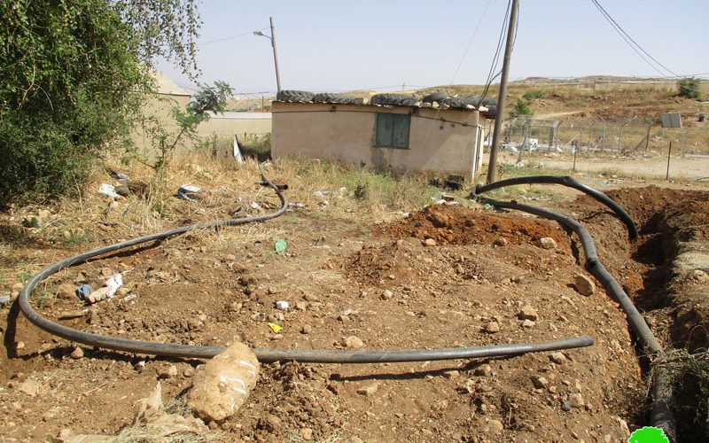 جيش الاحتلال يدمر خطوط مائية ويصادر أخرى في قرية بردلة