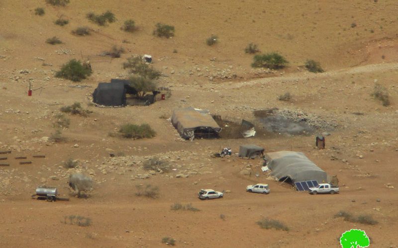 Stop-work orders on structures in the Jordan Valley nomad gathering of Al-Hadidiya