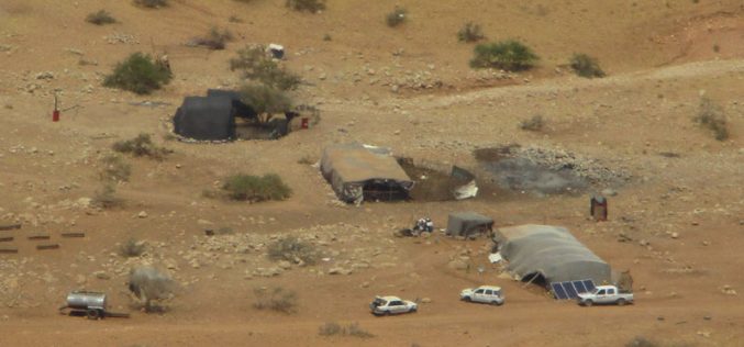 Stop-work orders on structures in the Jordan Valley nomad gathering of Al-Hadidiya