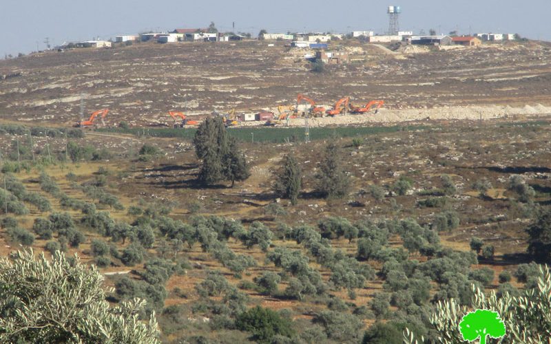 آليات الاحتلال تبدأ بالشروع في بناء مستعمرة ” عميحاي” على أراض قرية جالود