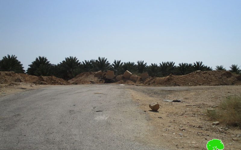 إعادة إغلاق طريق زراعي شرق مدينة أريحا