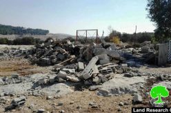 الاحتلال يهدم غرفة زراعية في قرية التواني شرق يطا بمحافظة الخليل