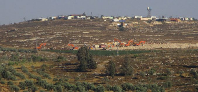 Israel’s Occupation machineries initiate construction of Amihai colony on  Nablus lands