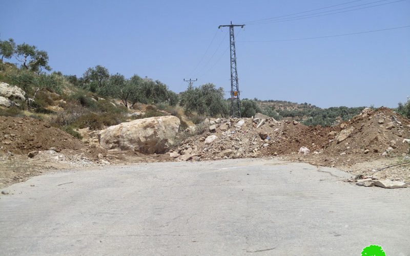 Israeli Occupation Forces seal off the entrance of Osarin village in Nablus
