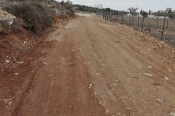 Israel’s Occupation Forces halt rehabilitation works on agricultural road in Nablus governorate
