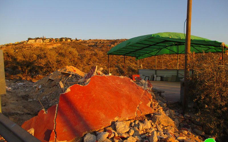Israel’s Occupation Forces demolish parts of carwash in Salfit governorate